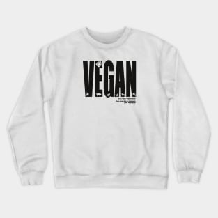 Vegan lettering with animal silhouettes Crewneck Sweatshirt